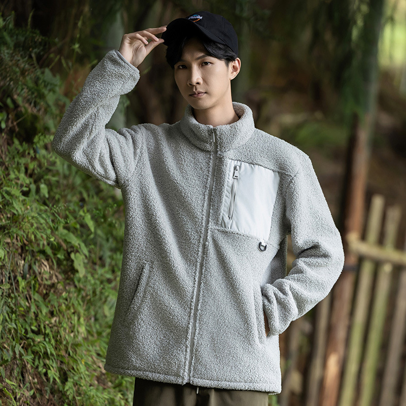 Unisex fliso striukė kardigan stiliaus, žiemai ir rudeniui, fliso pamušalas, be gobtuvo