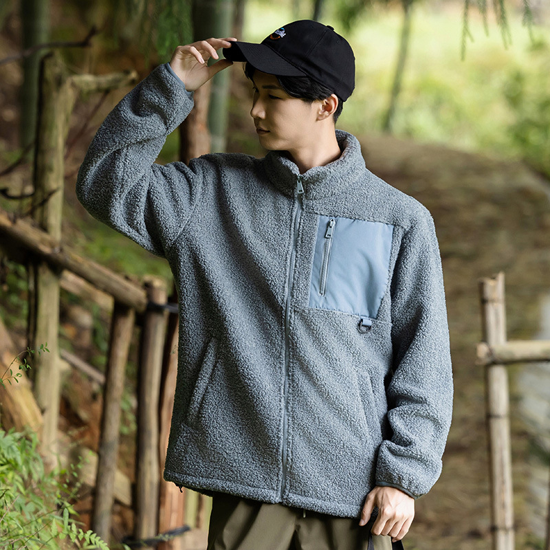 Unisex fliso striukė kardigan stiliaus, žiemai ir rudeniui, fliso pamušalas, be gobtuvo