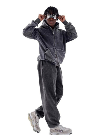 Unisex oversized φλις με κουκούλα, 96% βαμβάκι, μακριά μανίκια