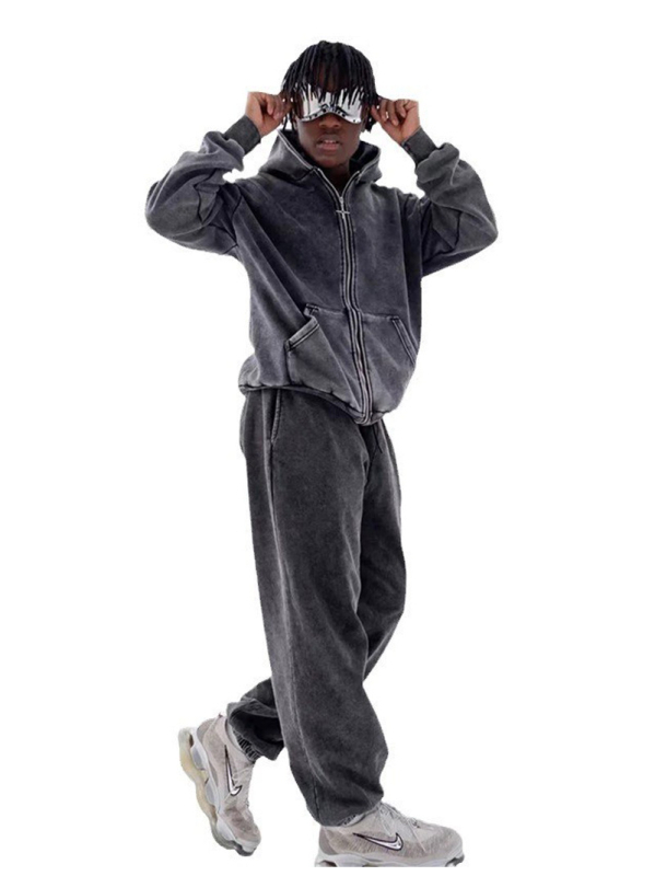 Unisex oversized φλις με κουκούλα, 96% βαμβάκι, μακριά μανίκια