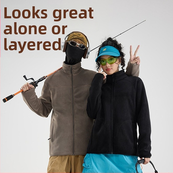 Flisinė striukė Unisex, be gobtuvo, koralo fliso pamušalas, 100% pūkų užpildas, sintetinių pluoštų mišinys