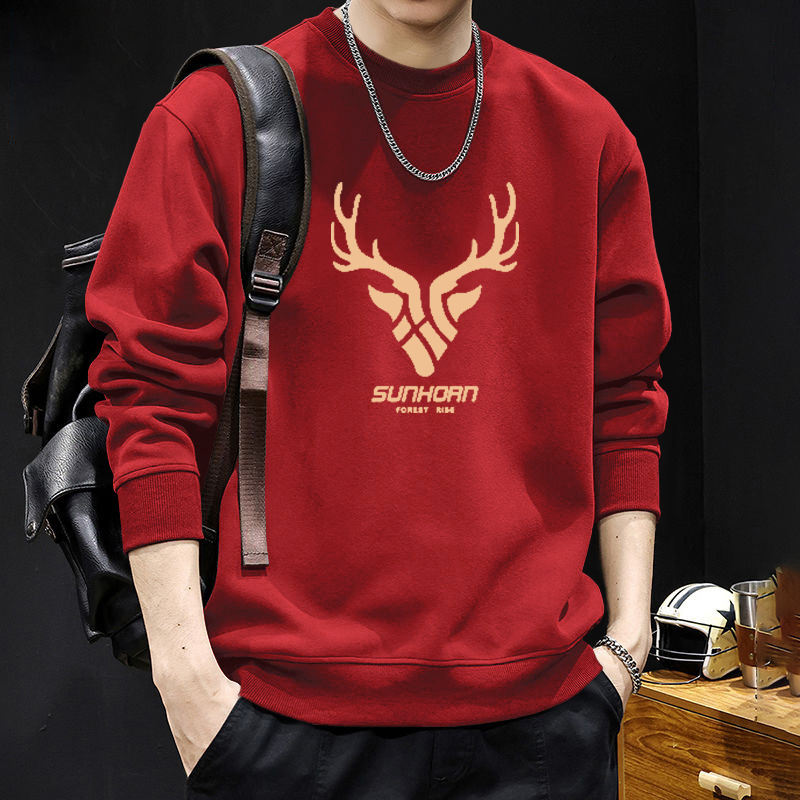 Vyriskas megztinis su apvaliu kaklu, fliso pamušalas, geometrinis raštas, laisvas kirpimas, ilgos rankovės