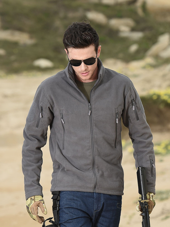 Mingpeng vyriška fleece striukė – kardigan stiliaus išorė, fleece pamušalas, 10% pūko užpildas, žiemos, pavasario ir rudens sezonams