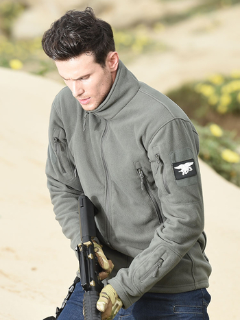 Mingpeng vyriška fleece striukė – kardigan stiliaus išorė, fleece pamušalas, 10% pūko užpildas, žiemos, pavasario ir rudens sezonams