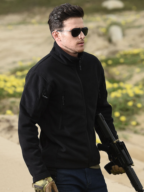 Mingpeng vyriška fleece striukė – kardigan stiliaus išorė, fleece pamušalas, 10% pūko užpildas, žiemos, pavasario ir rudens sezonams