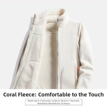 Flisinis kardiganas su koraliniu flisu įdėklu, vienarūšis, unisex, žiema/ruduo