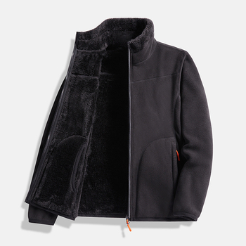 Flisinis kardiganas su koraliniu flisu įdėklu, vienarūšis, unisex, žiema/ruduo