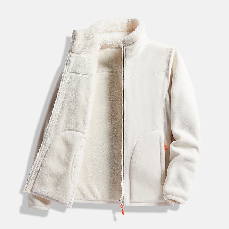 Flisinis kardiganas su koraliniu flisu įdėklu, vienarūšis, unisex, žiema/ruduo