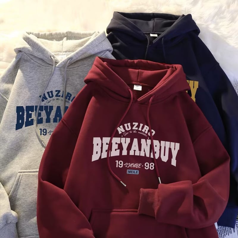 Vyrų gobtuvu megztinis su fliso pamušalu, stovi apykaklė, laisvas kirpimas