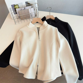 Hoodie/fleece s prugastim uzorkom, pamuk i elastan, hrub materijal, slobodan kroj, dugi rukavi
