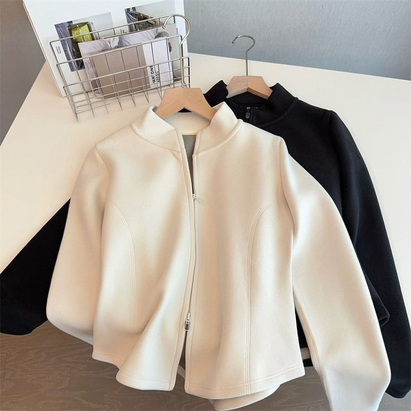 Hoodie/fleece s prugastim uzorkom, pamuk i elastan, hrub materijal, slobodan kroj, dugi rukavi