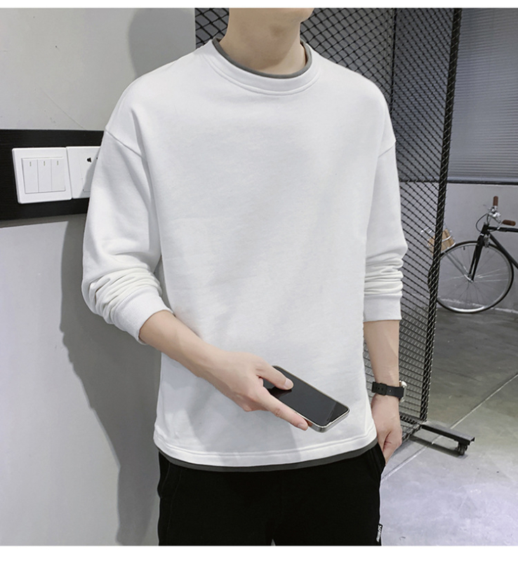 Korėjiečio stiliaus megztinis su apvaliu kaklu, storas 100% poliesteris, laisvas kirpimas