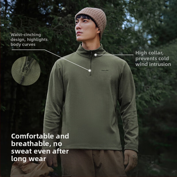 Vyrų fleece striukė be gobtuvo, fliso audinys, pamušalas fleece, Stilius 11331011, Žiema/Ruduo