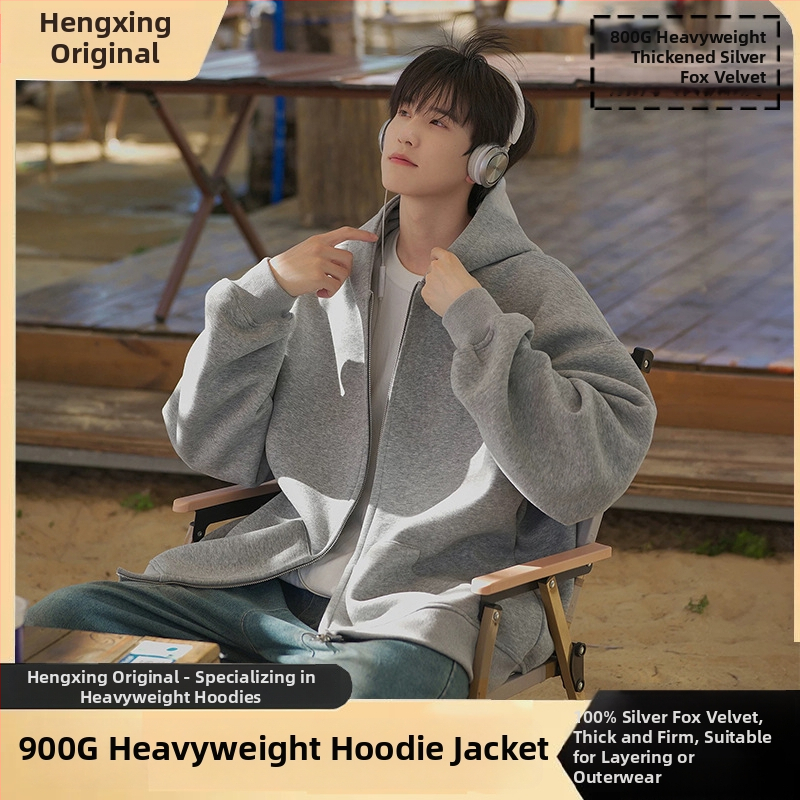 Kapučių su užtrauktuku džemperis iš corduroy audinio, triušio kailio mišinys ≥96%, storis 300 g/m², vyriški