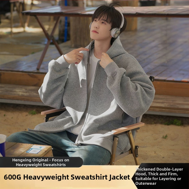 Kapučių su užtrauktuku džemperis iš corduroy audinio, triušio kailio mišinys ≥96%, storis 300 g/m², vyriški