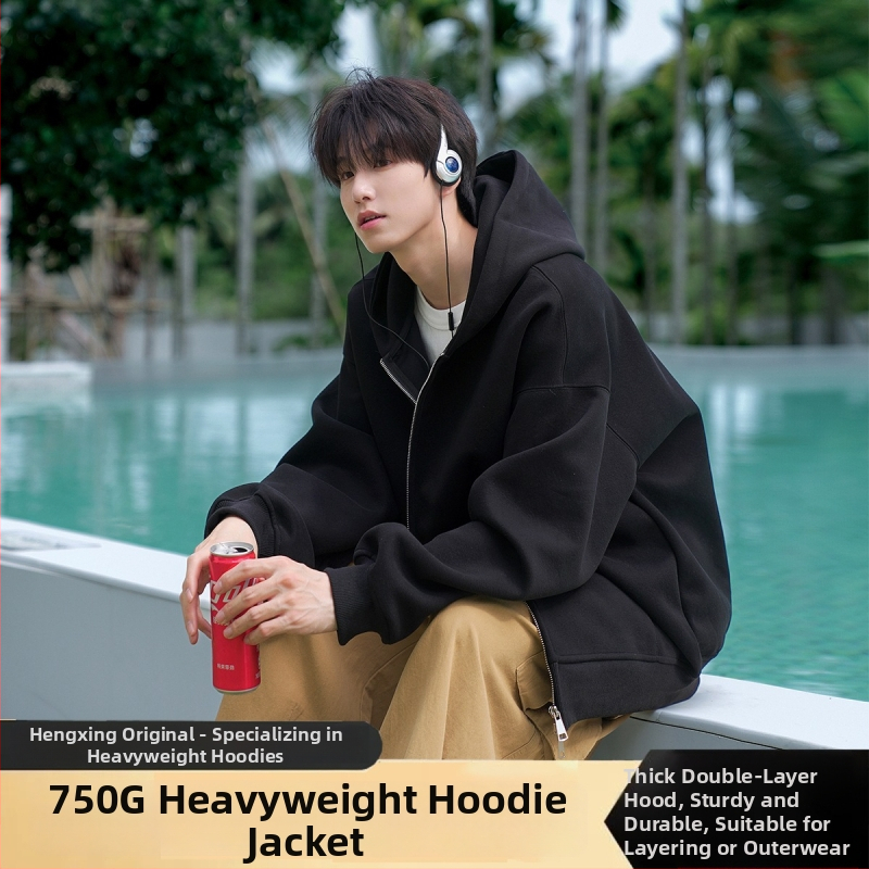 Kapučių su užtrauktuku džemperis iš corduroy audinio, triušio kailio mišinys ≥96%, storis 300 g/m², vyriški