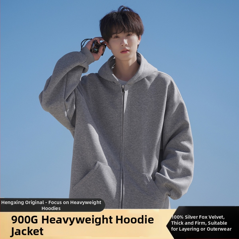 Kapučių su užtrauktuku džemperis iš corduroy audinio, triušio kailio mišinys ≥96%, storis 300 g/m², vyriški