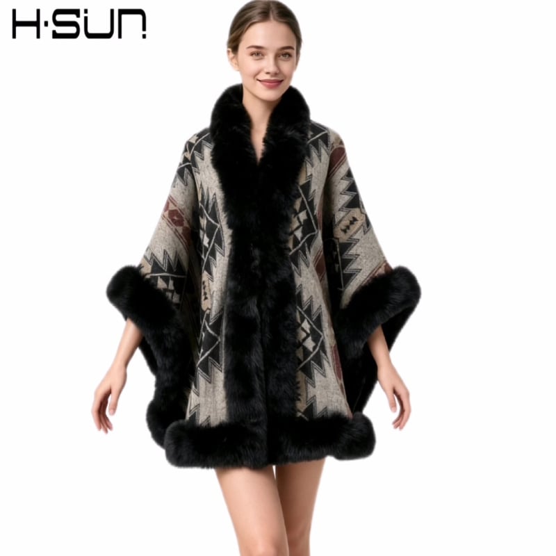 Megztinė kapė, poliesteris, žiema, plotis 115 cm, paprastas audinys (plain weave), Jacquard apdorojimas