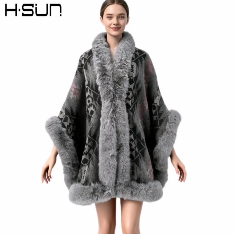 Megztinė kapė, poliesteris, žiema, plotis 115 cm, paprastas audinys (plain weave), Jacquard apdorojimas