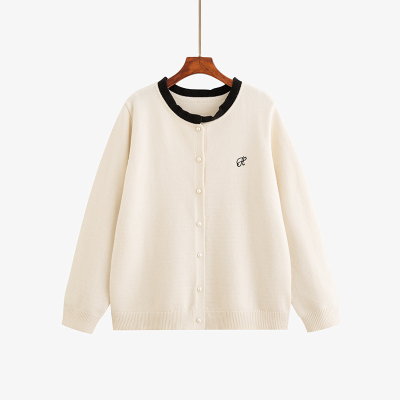 Плюс размер дамски кардиган с кух кръгло деколте и Andy velvet плат, полиестер 70–80% и вискоза 20–30%, Зима 2025