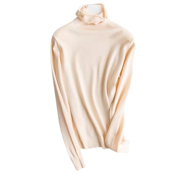 Pulover tricotat din lână, croială slim, mâneci lungi, culoare uni, compoziție: lână, viscoză și poliester