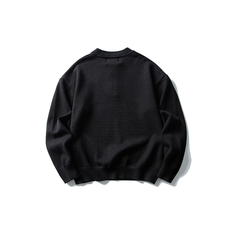 Pulover tricotat cu guler înălțat, stil Japonez Retro, croială lejeră, mâneci lungi, toamna 2025