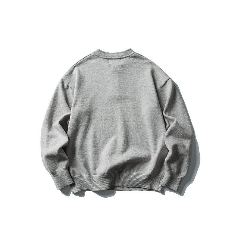 Pulover tricotat cu guler înălțat, stil Japonez Retro, croială lejeră, mâneci lungi, toamna 2025