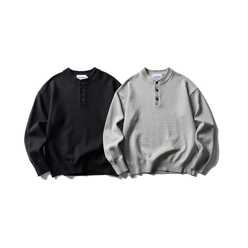 Pulover tricotat cu guler înălțat, stil Japonez Retro, croială lejeră, mâneci lungi, toamna 2025