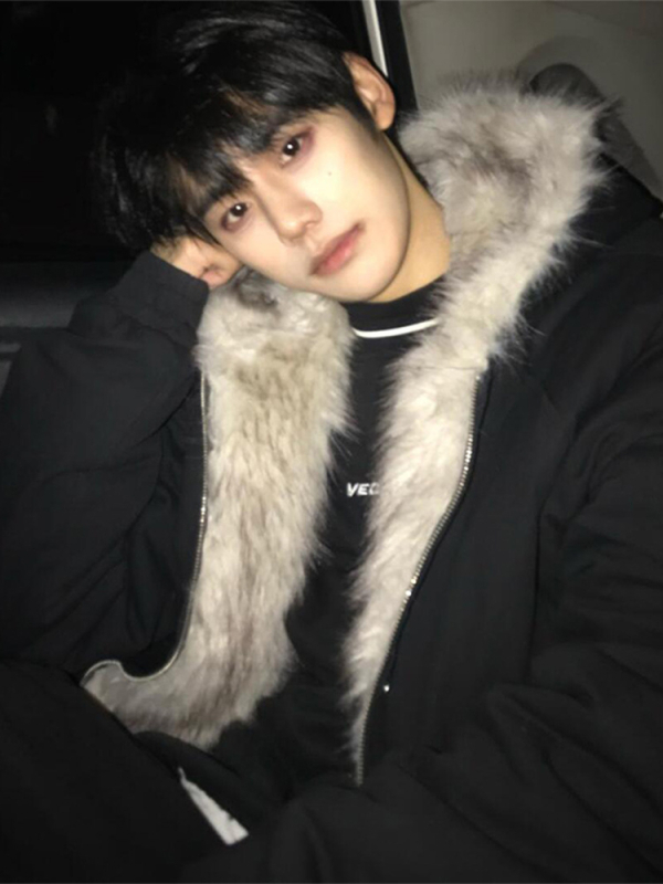 Muška kapuljačasta jakna s poliester punjenjem i podstavom, zatvarač, zimska toplina, bočni džepovi