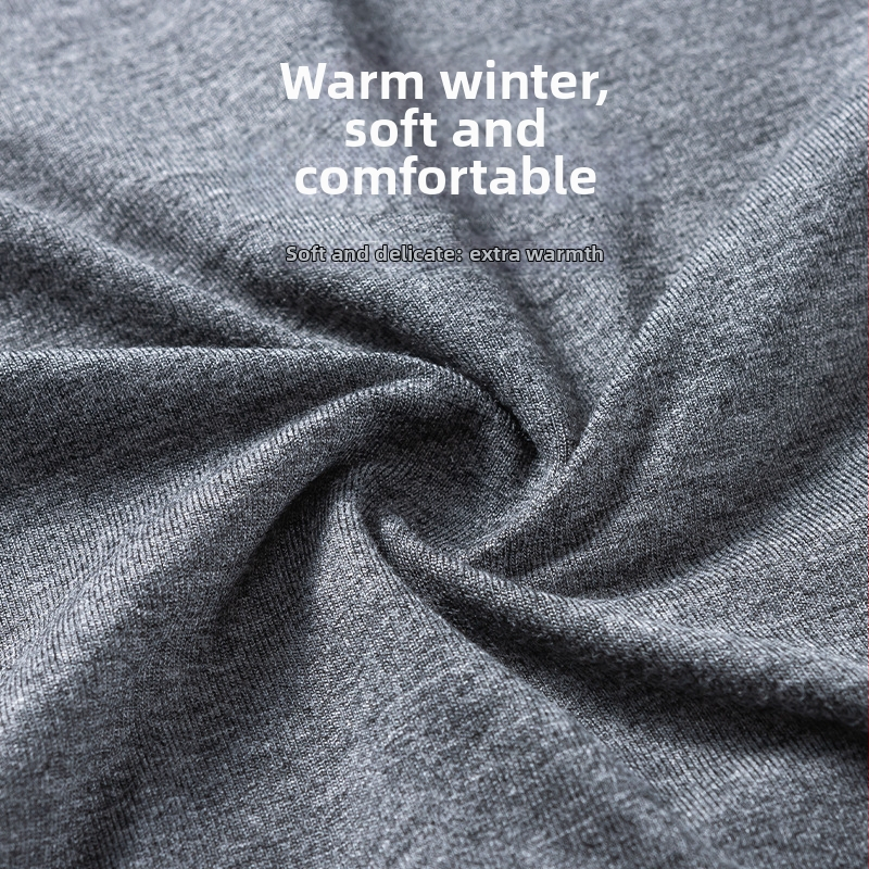 Vīriešu termiskās apakšveļas komplekts: puloveris ar apaļu kaklu un bikses, viskoze 95%, bieza auduma, slaids siluets, silts