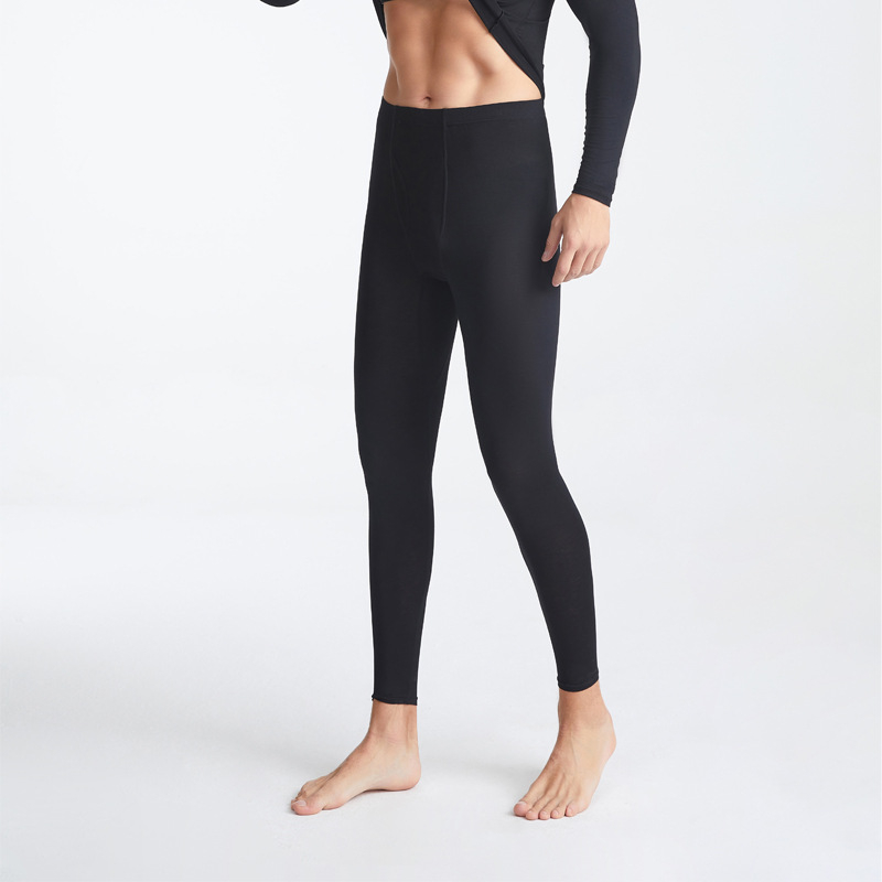 Мъжки термо комплект: пуловер с кръгла яка и долнище, вискоза 95%, гъста тъкан, с тесен силует, топъл и мек