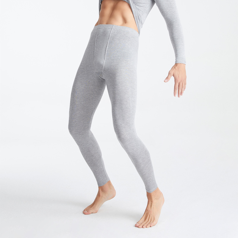 Мъжки термо комплект: пуловер с кръгла яка и долнище, вискоза 95%, гъста тъкан, с тесен силует, топъл и мек