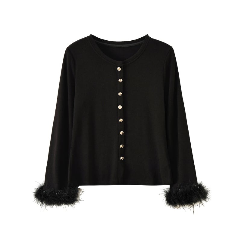 Džemper s kapucjom i odvojivom pravom mink krznom, umjetni kašmir, uski kroj, zima 2025