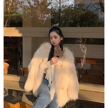 UNMUN moters vilnonis paltas, polo apykaklė, vidutinio storio, užsegimas diskine sagtimi