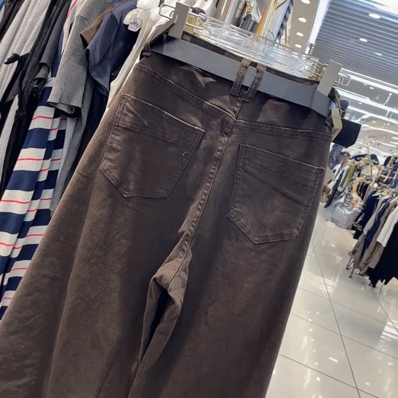 Ženske hlače s visokim strukom u retro stilu, plus veličina, scimitar kroj, distresirani denim, pamuk-elastan, jesen 2025