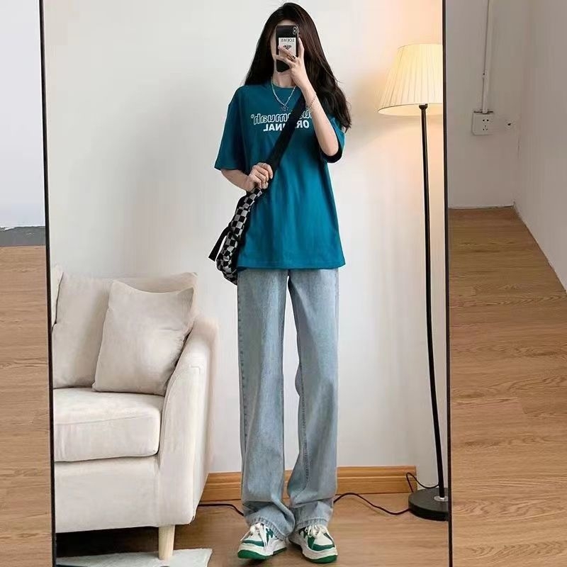 Ženske džin hlače s fleec podstavom, ravna linija, široke nogavice, slobodan pojas