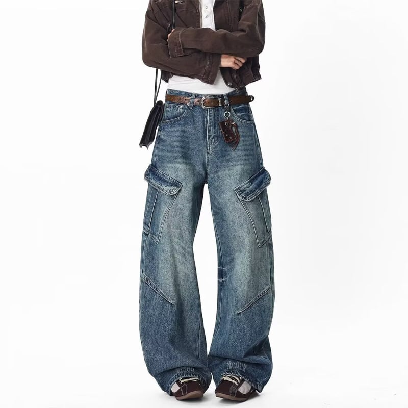 Férfi pamut farmernadrág, laza szabás, egyenes szár, középmagasságú derék, cipzáras zárás, 50% pamut, brit stílus