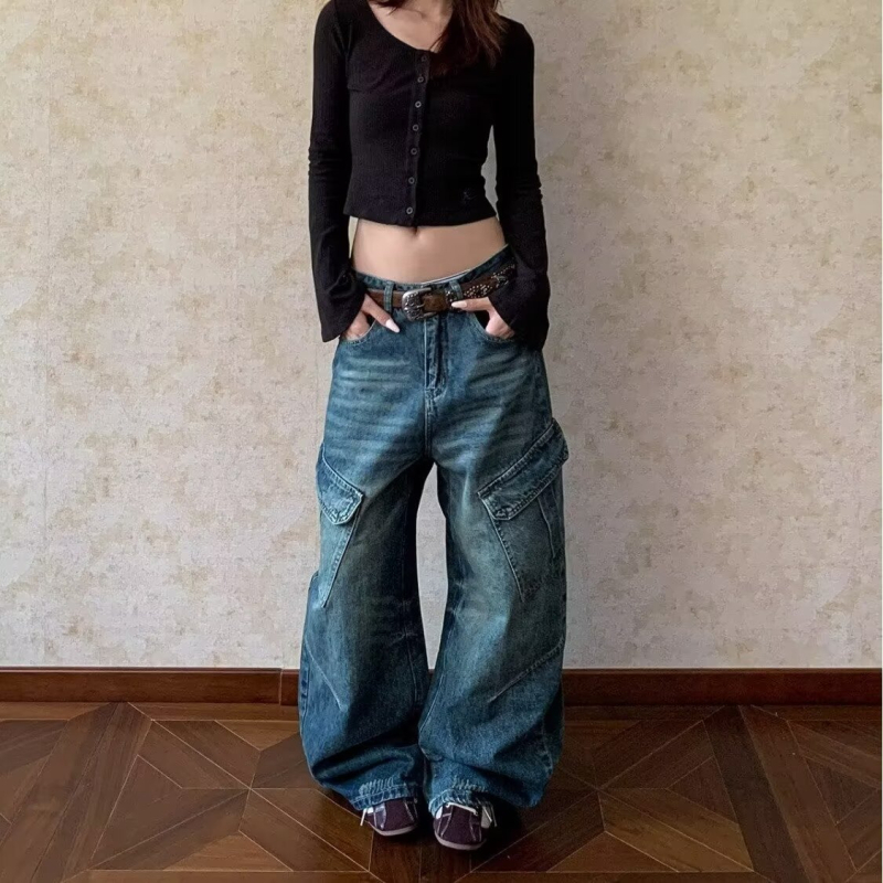 Férfi pamut farmernadrág, laza szabás, egyenes szár, középmagasságú derék, cipzáras zárás, 50% pamut, brit stílus