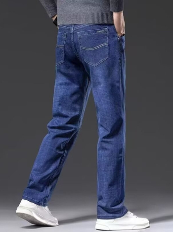 Muške traperice, ravni kroj, zimske, srednji porast, mikroelastične, 60% pamuka