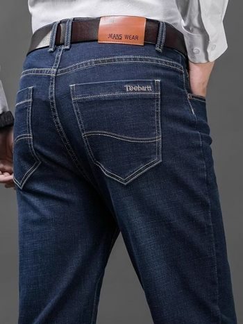 Muške traperice, ravni kroj, zimske, srednji porast, mikroelastične, 60% pamuka