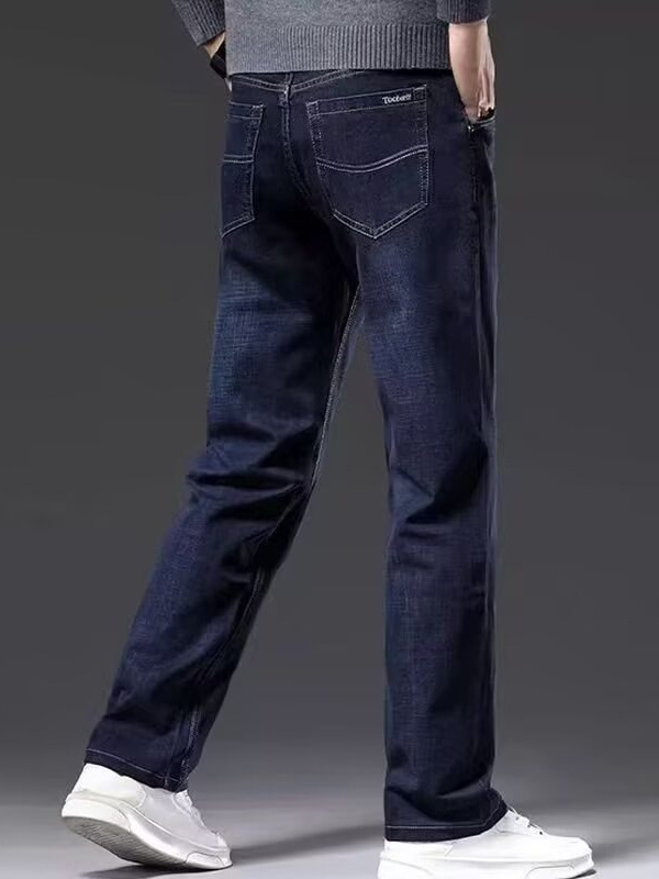 Muške traperice, ravni kroj, zimske, srednji porast, mikroelastične, 60% pamuka