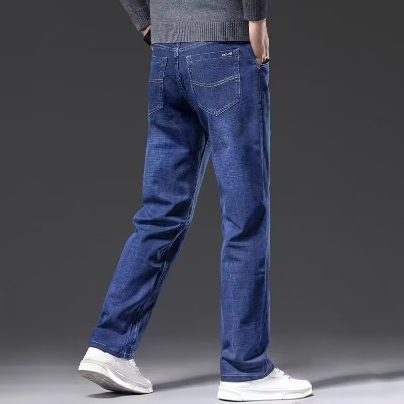 Muške traperice, ravni kroj, zimske, srednji porast, mikroelastične, 60% pamuka