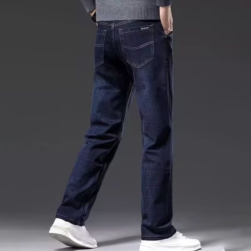 Muške traperice, ravni kroj, zimske, srednji porast, mikroelastične, 60% pamuka