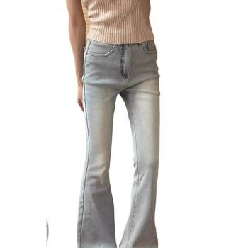 Ženske traperice visokog struka, bootcut kroj, debeli denim, proljeće 2025