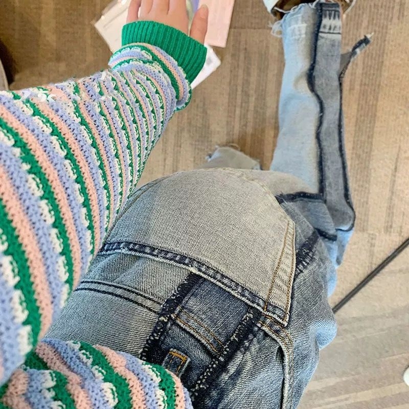 Ženske traperice visokog struka, bootcut kroj, debeli denim, proljeće 2025