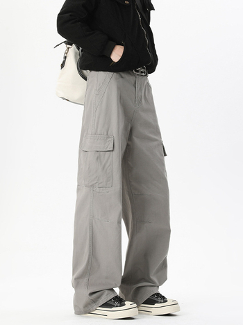 Muške široke traperice sa srednjim pojasom, kopčanje na gumbe, ravni kroj, 100% pamuk