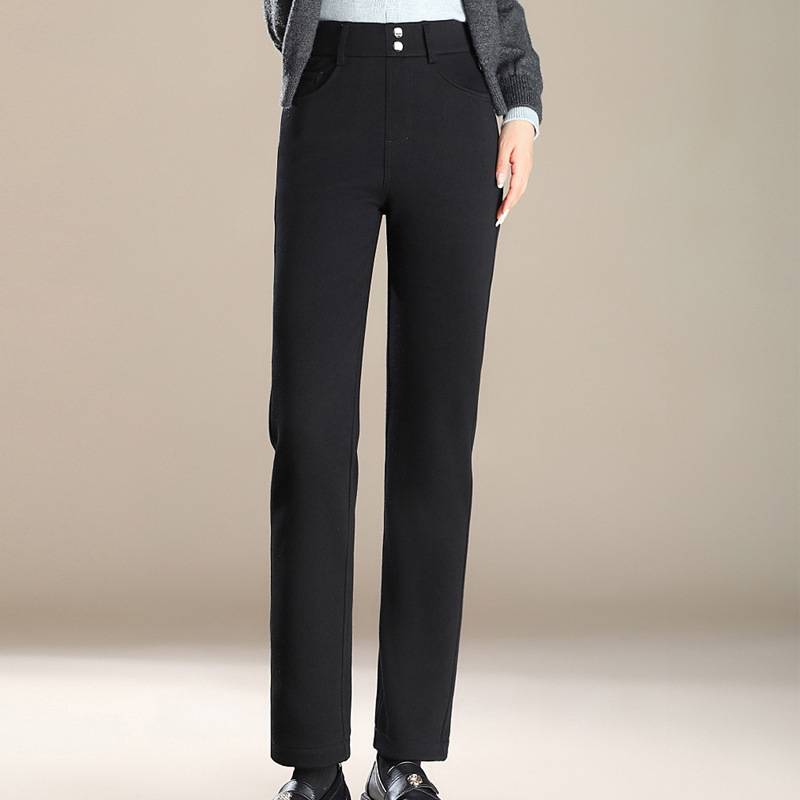 Elasztikus pamut egyenes szárú farmer, magas derekú, 9/10 hossz