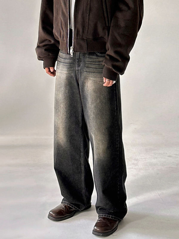 Τζιν, Κορεάτικη έκδοση, βασικό στυλ, Ντένιμ (65% βαμβάκι, 22,6% πολυεστέρας, 12,4% βισκόζη), μεσαία μέση, ίσιο παντελόνι, πλενόμενο