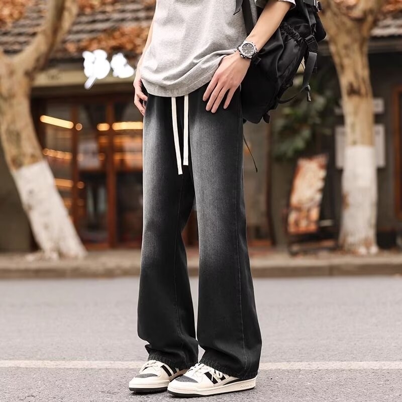 Muške traperice od denima – labav kroj, ravne nogavice, srednji porast struka, zatvarač na zip, 58% pamuka (Proljeće–Jesen)