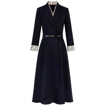 A vonalú hosszú ruha, magas derék, cipzár, poliészter ≥95%